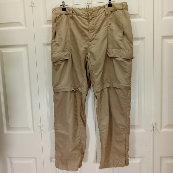 The North Face Khaki Mens Convertible Pants into Shorts size Large - Picture 1 of 12